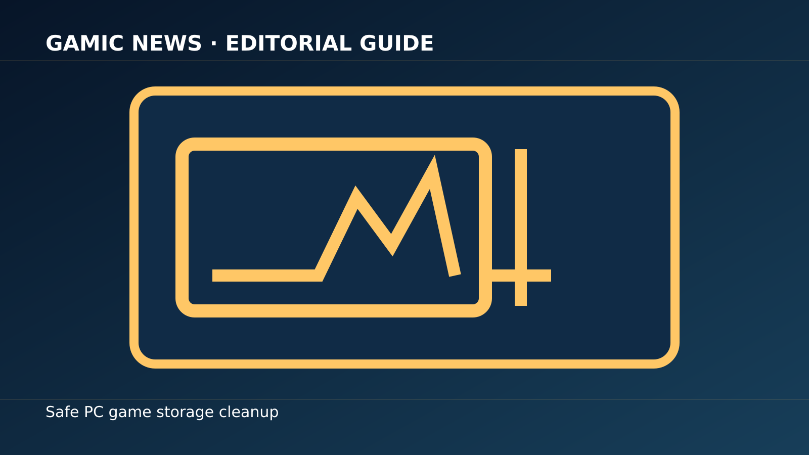 Original editorial illustration of a PC storage meter with protected game saves